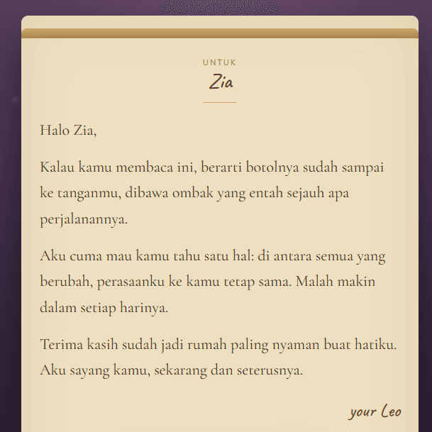 Pesan Dalam Botol